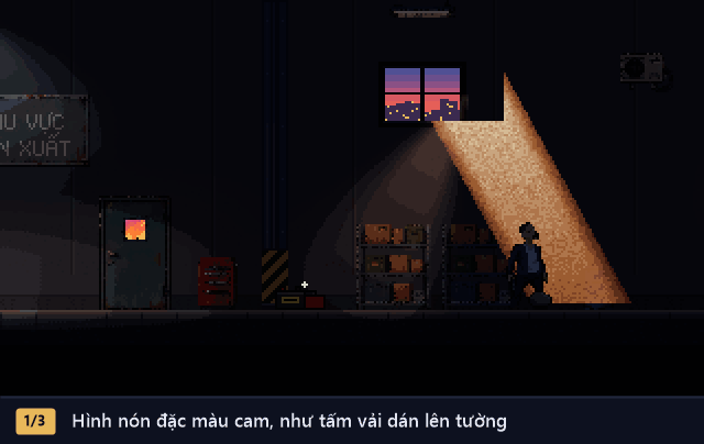 Nắng qua cửa sổ: nón đặc, tia song song, rồi ánh trăng